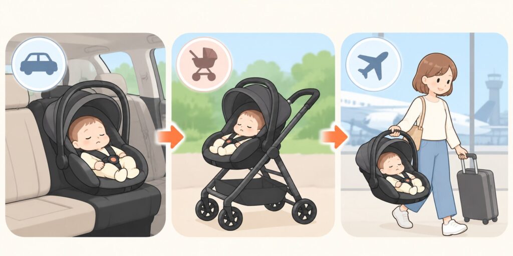 ベビーカー トラベルシステム